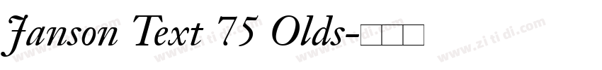 Janson Text 75 Olds字体转换